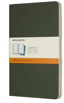 Moleskine Cahier Large A5 Liniert myrtengr&uuml;n 3er-Set