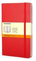 Moleskine Notizbuch, L/A5, Liniert, Hard Cover, Scharlachrot