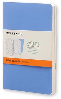 Moleskine Volant Pocket Size Liniert puderblau/königsblau 2er-Set