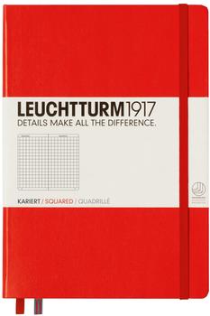Leuchtturm1917 Notizbuch Medium Hardcover A5 rot kariert