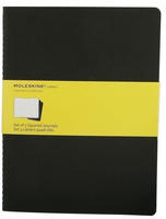 Moleskine Cahier Extra Large kariert schwarz. 3er Pack