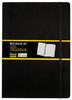 Idena Notizbuch kariert, A4, 96 Blatt, schwarz, fester Kunstledereinband