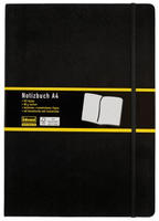 Idena Notizbuch 209280, schwarz, A4, Hardcover, mit Kunstledereinband, 96 Blatt,