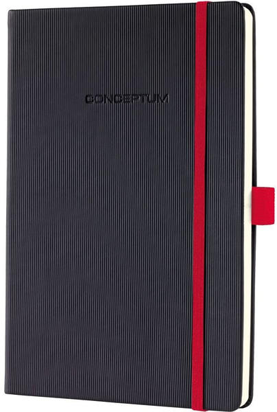 sigel CONCEPTUM A4 kariert Hardcover schwarz/rot (CO660)