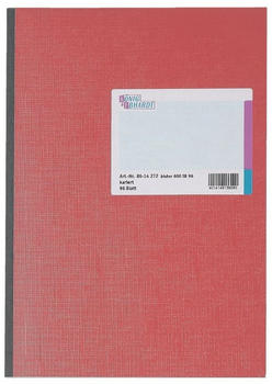 K&ouml;nig & Ebhardt Kladde kariert A4 96 Blatt rot/grau Leinen-Kartoneinband (86-14272)