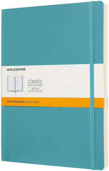 Moleskine Extra Large Soft Cover Ruled Notebook Blue