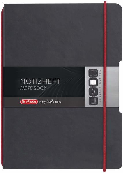 Herlitz my.book flex Lederopt.A5 40 kariert schwarz (11361839)