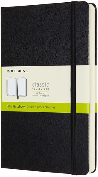 Moleskine Klassisches Notizbuch Hardcover blanko 400 Seiten schwarz