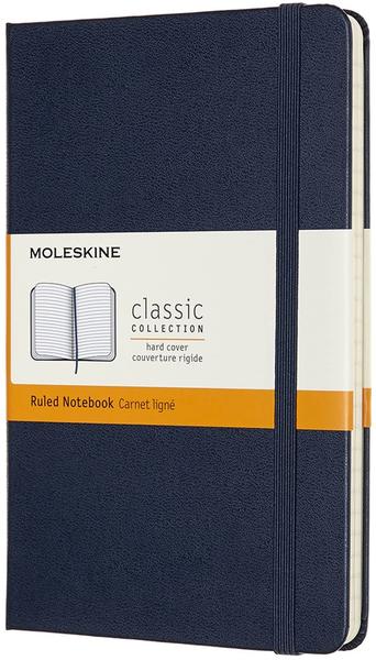 Moleskine Hardcover Medium liniert 208 Seiten Saphirblau