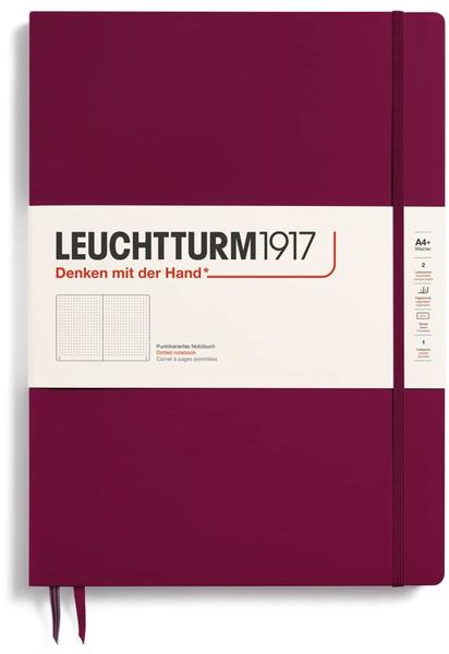 Leuchtturm1917 Master Slim Hardcover (A4+) Punktkariert 121 nummerierte Seiten Port Red