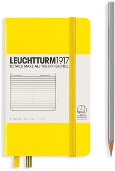Leuchtturm1917 Notizbuch Pocket (A6) Hardcover Textileinband liniert 185 numerierte Seiten zitrone
