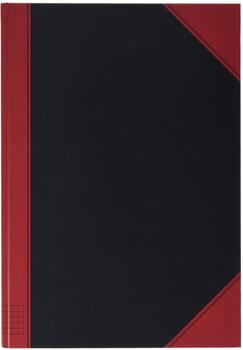 Brunnen Verlag Notizbuch A4 kariert schwarz mit roten Ecken (86-55 233 01)