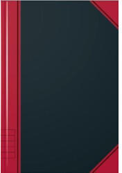 Brunnen Verlag Notizbuch A6 kariert schwarz mit roten Ecken (86-55 263 01)