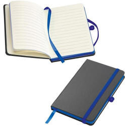 Easy Gifts Notizbuch im PU-Hardcover liniert DIN A6 blau (1035267095)