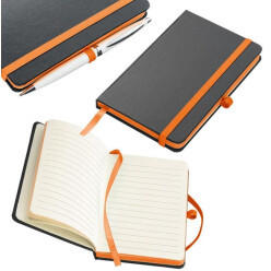 Easy Gifts Notizbuch im PU-Hardcover liniert DIN A6 orange (1035267099)