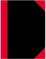 Bantex 100302813, Bantex Notizbuch Chinakladde DIN A5 liniert, schwarz/rot Hardcover