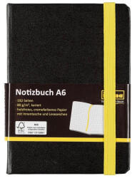 Idena Notizbuch A6 schwarz kariert (10699)