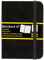 Idena Notizbuch A7 kariert schwarz FSC-Mix (A7, Kariert, Harter Einband)...