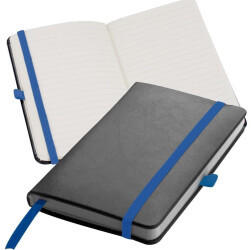 Macma Notizbuch mit blauen Lesebändchen DIN A6 liniert schwarz (1030590246)