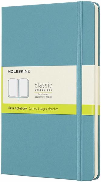 Moleskine Large A5 blanko Hardcover 120 Blatt riffblau