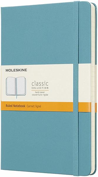 Moleskine Large A5 liniert Hardcover 120 Blatt riffblau