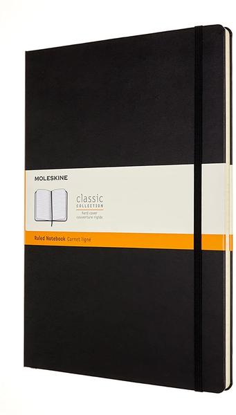 Moleskine Klassisches Notizbuch Hardcover liniert A4 192 Seiten schwarz