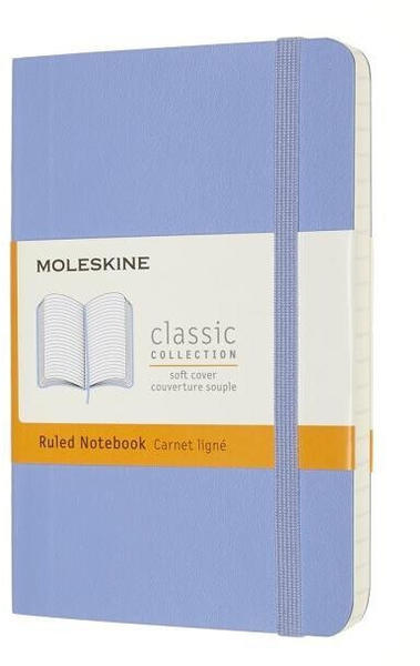 Moleskine Pocket A6 liniert Softcover hortensienblau
