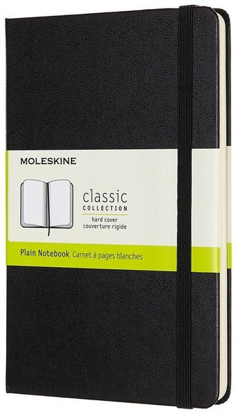 Moleskine Klassisches Notizbuch Hardcover Mediumblanko 208 Seiten schwarz