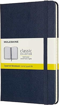Moleskine Klassisches Notizbuch Medium Hardcover kariert 208 Seiten saphirblau
