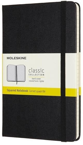 Moleskine Klassisches Notizbuch Medium Hardcover kariert 208 Seiten schwarz