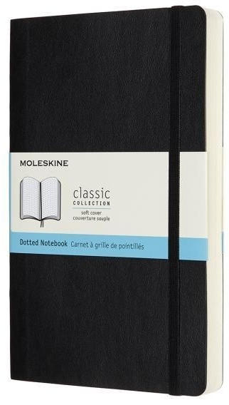 Moleskine Klassisches Notizbuch Softcover punktkariert 400 Seiten schwarz