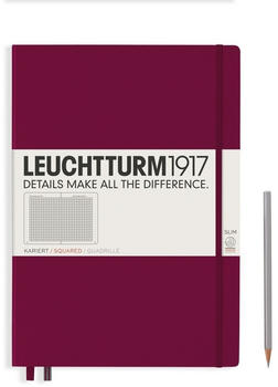 Leuchtturm1917 Master Slim Hardcover (A4+) Kariert 121 nummerierte Seiten Port Red