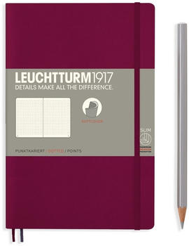Leuchtturm1917 Paperback Softcover (B6+) Punktkariert 123 nummerierte Seiten Port Red