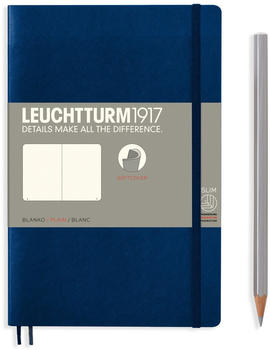 Leuchtturm1917 Paperback Softcover (B6+) Blanko 123 nummerierte Seiten Marine