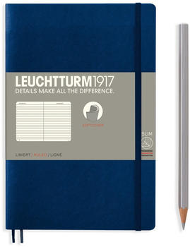Leuchtturm1917 Paperback Softcover (B6+) Liniert 123 nummerierte Seiten Marine