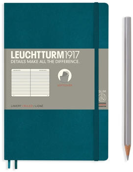 Leuchtturm1917 Paperback Softcover (B6+) Liniert 123 nummerierte Seiten Pacific Green