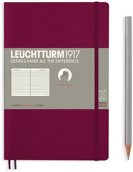 Leuchtturm1917 Paperback Softcover (B6+) Liniert 123 nummerierte Seiten Port Red
