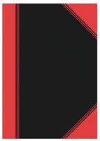 Bantex Notizbuch 100302817 Chinakladde, schwarz / rot, A5, Hardcover, mit laminiertem