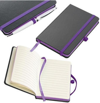 Easy Gifts Notizbuch im PU-Hardcover liniert DIN A6 violett (1035267102)