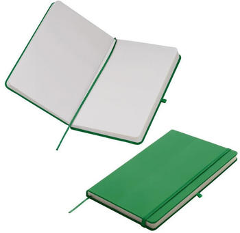Easy Gifts Notizbuch im samtweichen PU Hardcover blanko DIN A5 grün (1035266481)