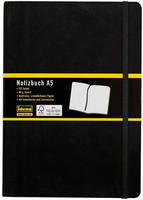 Idena Notizbuch (A4, A5, Liniert, Harter Einband) (22658044) Schwarz