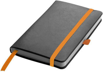 Macma Notizbuch mit orangem Lesebändchen DIN A6 liniert schwarz (1030590243)