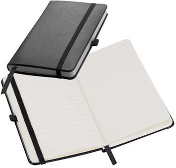Macma Notizbuch mit schwarzem Lesebändchen DIN A6 liniert schwarz (1030590242)