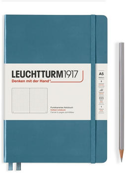 Leuchtturm1917 Notizbuch Medium Hardcover A5 Stone Blue kariert