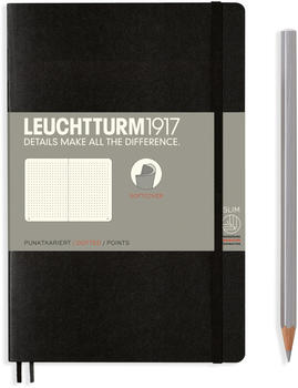 Leuchtturm1917 Notizbuch Paperback Softcover B6+ Schwarz dotted