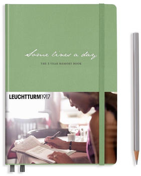 Leuchtturm1917 Notizbuch Some Lines a day F&uuml;nfjahresbuch A5 salbei
