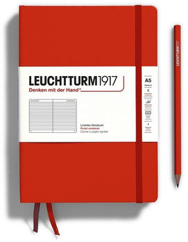Leuchtturm1917 Medium Hardcover A5 251 nummerierte Seiten liniert Natural Colours Fox Red (367252)