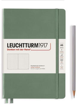 Leuchtturm1917 Medium Hardcover A5 251 nummerierte Seiten punktkariert Smooth Colours Olive (365489)