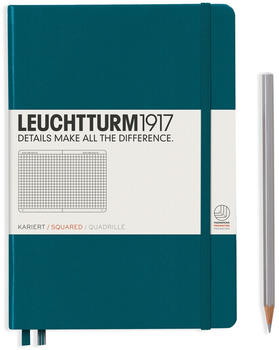 Leuchtturm1917 Medium Hardcover A5 249 nummerierte Seiten kariert Pacific Green (359693)