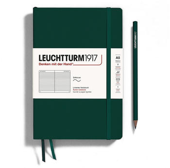 Leuchtturm1917 Medium Softcover A5 123 nummerierte Seiten liniert Natural Colours Forest Green (367270)